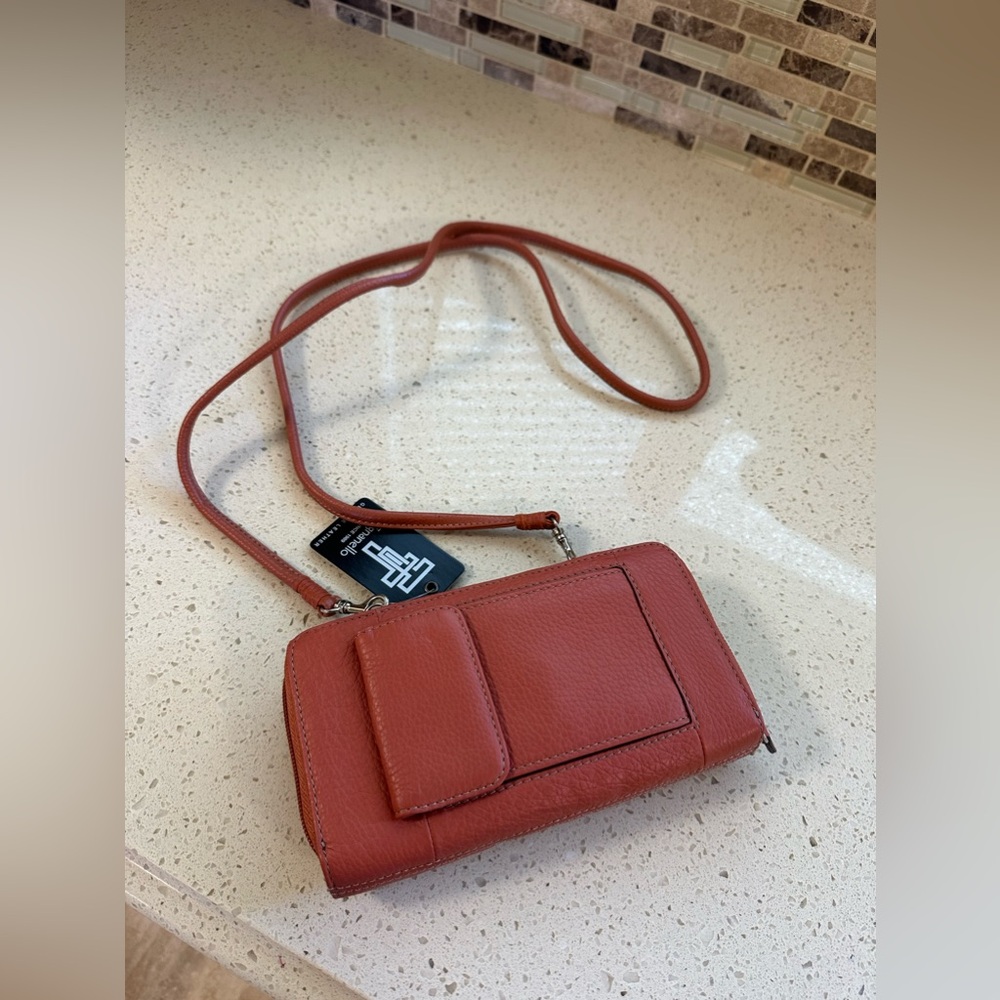 Orange Tignanello Crossbody Wallet
